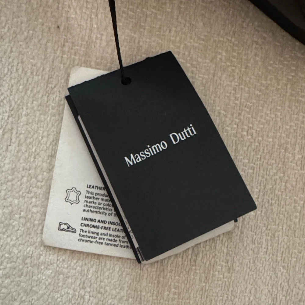 Massimo Dutti Dark Leather Slip-On Loafers - Picture 10 of 10